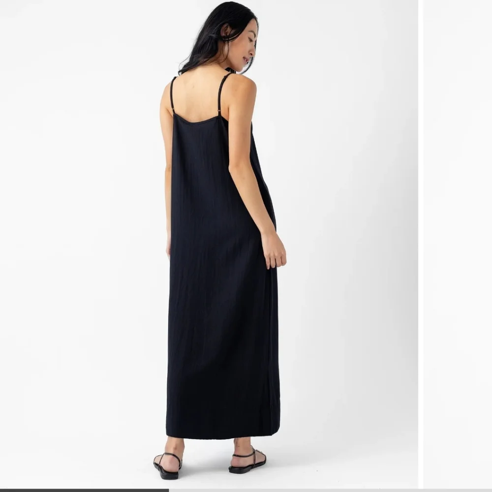 Cozy Earth Women's Sunset Slip Dress Blac Color Size L - Picture 2 of 7